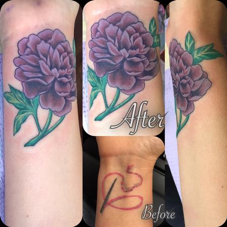 Tattoos - flower cover up - 116444